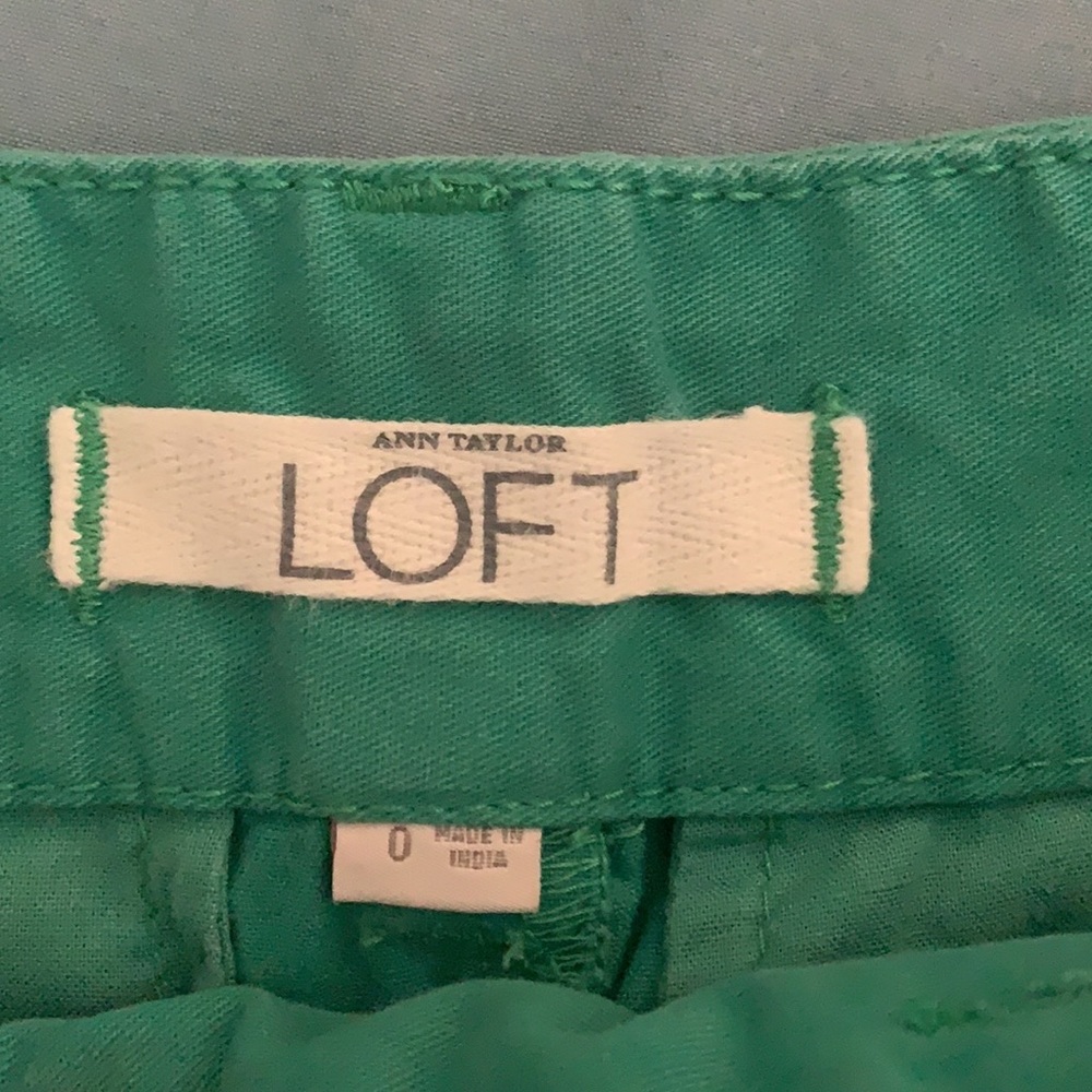 Green Loft Shorts- super comfy! Size 0.